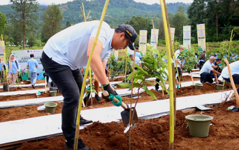 Ketua DPRD Sastra Winara Ikut Tanam 2.450 Pohon di Hulu Ciliwung bareng Menteri LH