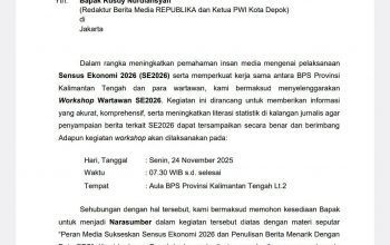 PWI Depok Dukung SE2026, Dukung Penulisan Berita Menarik dengan Data BPS